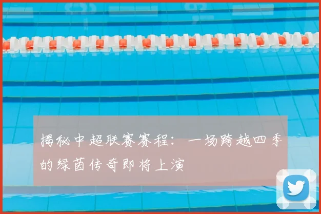 揭秘中超联赛赛程:一场跨越四季的绿茵传奇即将上演